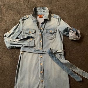 Tory Burch Brigitte Denim Dress Size 8